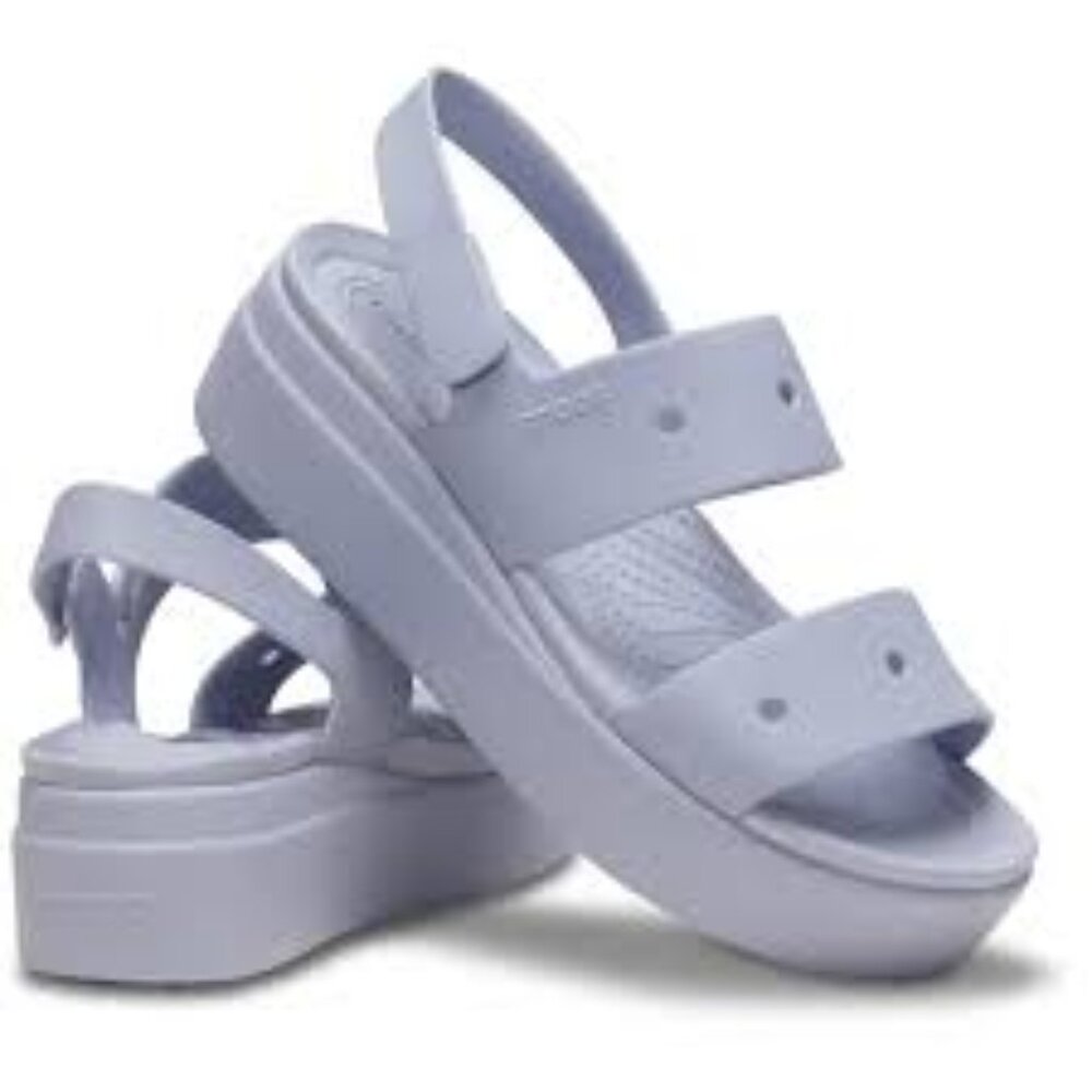CROCS Light Purple Brooklyn slingback platforms 7